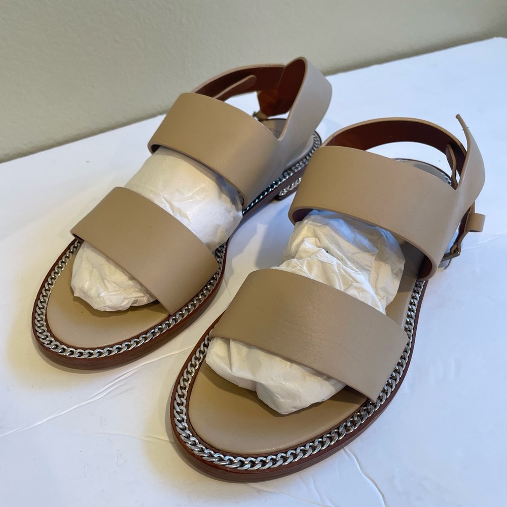 Givenchy Paris Sandals Beige w/ Chain Detail